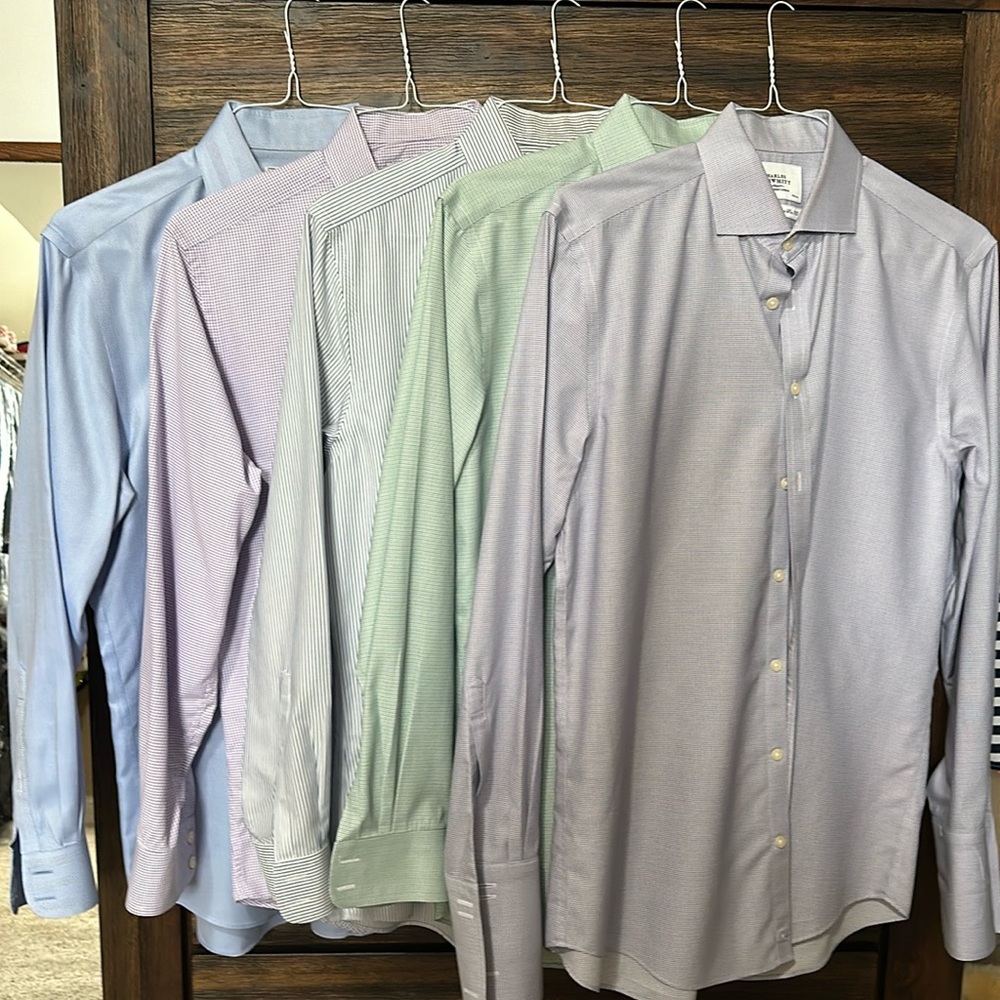Lot of 5 Charles Tyrwhitt 16/34 Extra Slim Fit Shirts